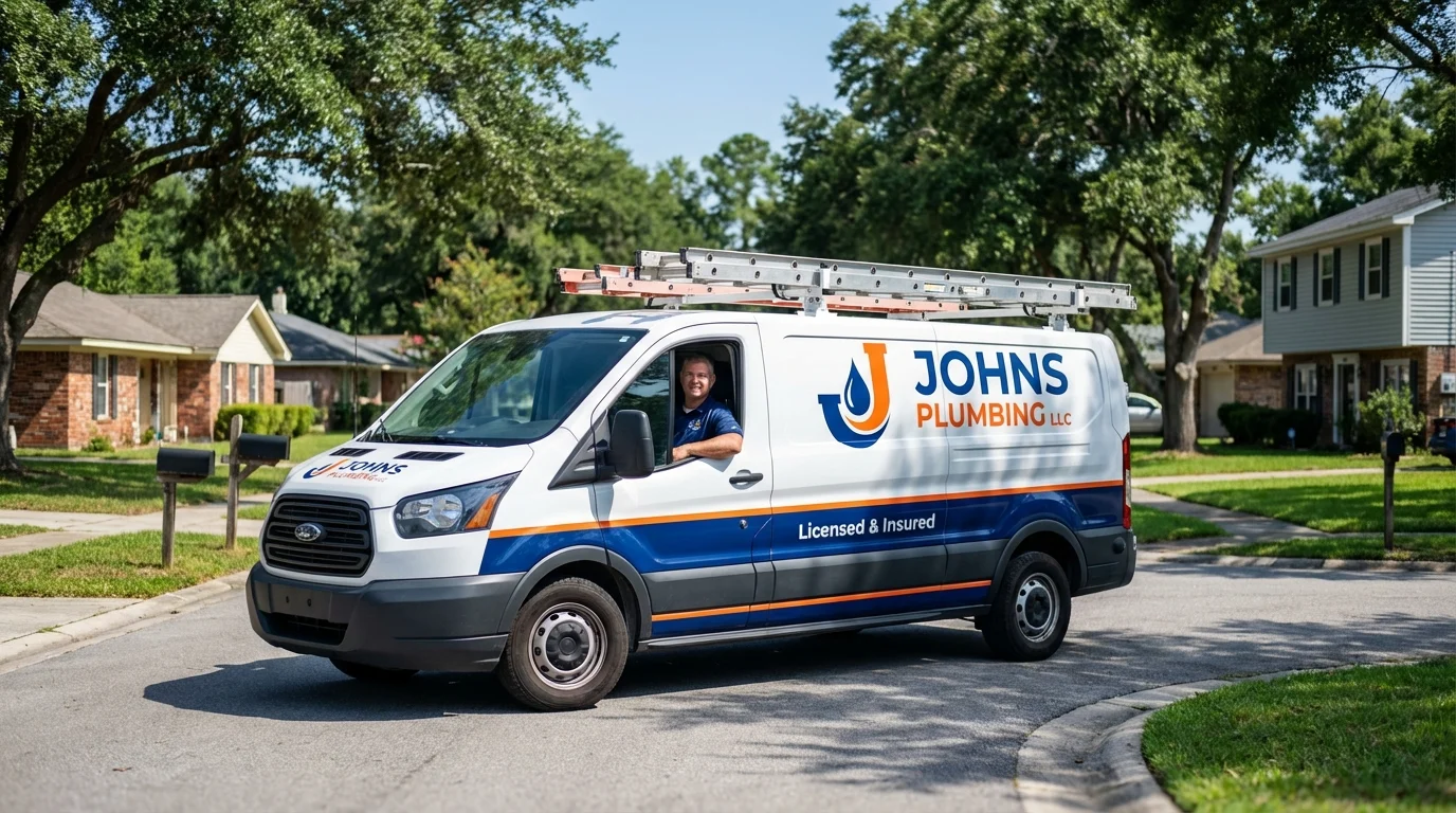 Johns Plumbing LLC service van in Nanty Glo, PA